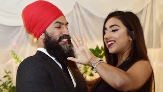 Jagmeet Singh proposes to designer Gurkiran Kaur [upl. by Neyrb]