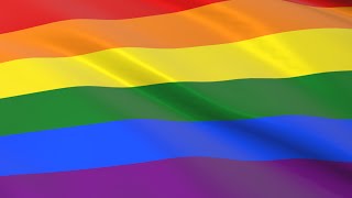 Gay Pride Flag waving in the wind  Flag animation  4K UHD [upl. by Mauldon]