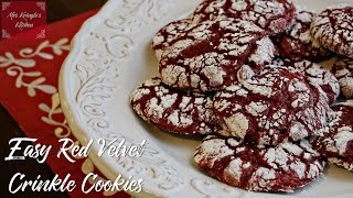 Easy Red Velvet Crinkle Cookies [upl. by Lurlene]