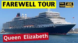 Cunard Queen Elizabeth Farewell Tour QE cruise ship tour with Cunard Historian [upl. by Sacken45]