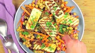 Bonduelle recept  Grillezett halloumi citrusos salátával [upl. by Thatch78]