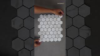 The Mosaic Factory Valencia mozaïektegel Gerecycled glas Bianco Marble Print Mat [upl. by Umeh]