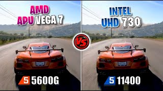 ✅ APU 5600G  VEGA 7  vs i5 11400  UHD 730  ✅ Test in 15 Games ✅ 2022 [upl. by Githens]