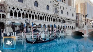 4K Inside the Gondola Rides At The Venetian Las Vegas Tour Binaural City Sounds 🎧  Ambience Walk [upl. by Roby]