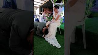 garter toss funny game 😂wedding day [upl. by Aleihs9]