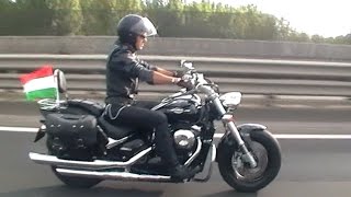 SUZUKI VZ800 INTRUDER M800 Black Rider on the bridge [upl. by Suellen774]