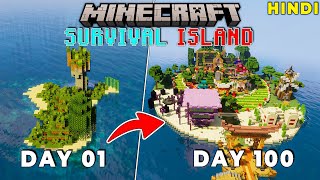 We Survived 100 Days On A Modded SURVIVAL ISLAND HINDI [upl. by Balmuth]