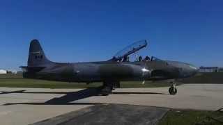 Lockheed T33 Shooting Star Startup [upl. by Ligetti]