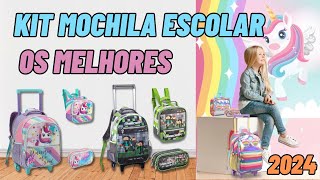 KIT MOCHILA ESCOLAR INFANTIL KIT MOCHILA COM 3 PEÇAS MATERIAL ESCOLAR 2024 MOCHILA COM RODINHAS [upl. by Retrop]