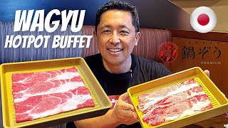 ALL YOU CAN EAT WAGYU in Tokyo Japan 🇯🇵 Shabu Shabu Hot Pot Buffet Restaurant [upl. by Oskar]