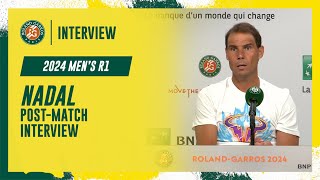 Nadal Round 1 postmatch interview  RolandGarros 2024 [upl. by Anawqahs]