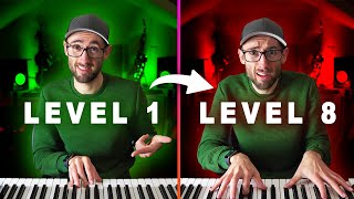 The 8 Levels Of Playing Chords On The Piano [upl. by Sineray]