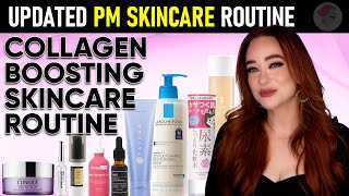 Updated PM Skincare Routine to Tighten Skin and Boost Collagen Facelift Effect [upl. by Haskel554]