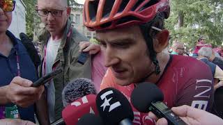 Geraint Thomas  Interview at the finish  Stage 20  Giro dItalia 2024 [upl. by Lashonda365]