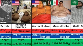 Fattest or Heaviest people ever in human world history  Weight Comparison [upl. by Drofdeb]