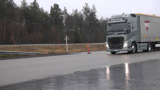 Volvo Trucks  Emergency braking at its best [upl. by Adnik372]