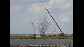 The making of Exposure  Landart Antony Gormley [upl. by Eciryt]