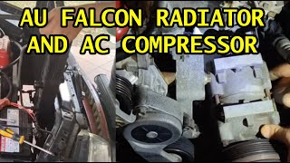 Replace Ac Compressor Pump After Taking Out The Radiator  Au Ford Falcon 2000 [upl. by Iroak868]