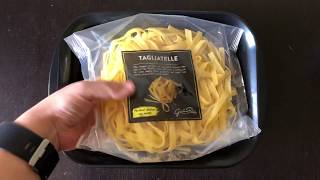 Trying Costco Rana Tagliatelle Grilled White Chicken and Portobello Mushroom Sauce Pasta [upl. by Adnawt]