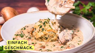 Rahmchampignon mit Semmelknödel – perfekt für den Herbst [upl. by Tybie]