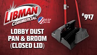 Libman 917 Lobby Dust Pan amp Broom Closed Lid Product Spotlight [upl. by Gael]