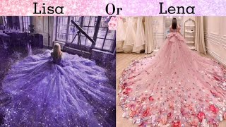 LISA OR LENA 🌷✨┆PURPLE VS PINK EDITION 💜💗┆darshinyy15 [upl. by Nemsaj]