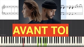 Vitaa amp Slimane Avant toi Piano Tutorial Instrumental Cover [upl. by Naliorf]