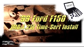 Ford 46 54 Triton Exhaust Manifold Broken Stud Time Sert Job  DIY amp Save Money [upl. by Lewak]