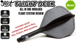 Shot Darts FLIGHT DECK Review All In One Moulded Darts Flight System [upl. by Anairda]