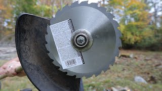 Putting a CIRCULAR saw blade on a TRIMMER [upl. by Avenej]