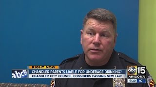 Are Chandler parents liable for underage drinking [upl. by Ahsirtak]