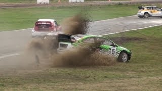 Ludvig Hunsbedt VS Kevin Procter  ERC Rallycross Maasmechelen 2010 [upl. by Pallaton]