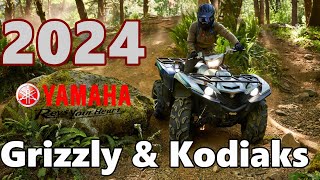 2024 Yamaha Grizzly 700  Kodiak 700 amp 450 First look [upl. by Eenehs711]