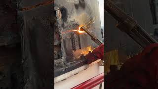 steeplejack construction demolition chimney life work industrialsolutions burning gas [upl. by Zipah30]