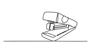 animation of a continuous one line observation stapler drawing linear video [upl. by Dall]