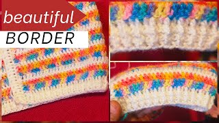 Beautiful crochet Border very easy sweater border  बहुत ही आसान स्वेटर की बॉर्डर 🩷❤️ [upl. by Iohk]