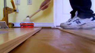 Easy Hardwood floor installation using Manual Nailer [upl. by Jakob307]