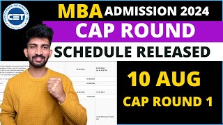 MBA Cap Round Dates Released 2024  Mba cet cap round 2024 [upl. by Parthena575]