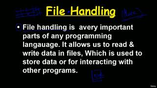 168 File Handling [upl. by Esom950]