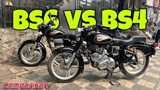 RE Bullet 350 Battalion Black bs6 vs Standard Black bs4 Detailed Comparison  b4bullet [upl. by Fachanan693]