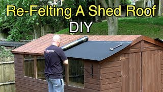 How to Easily Felt a Shed Roof The Right Way DIY [upl. by Noryd]