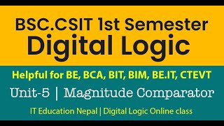 BSCCSIT Digital Logic  Unit5 Magnitude Comparator  BSCCSIT Exam Preparation Online Class Nepal [upl. by Ward346]