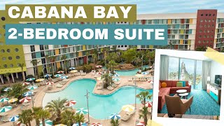 Volcano Bay 2bedroom suite room tour at Cabana Bay Beach Resort [upl. by Story370]