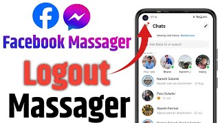 How To Logout On Facebook Messenger  Facebook Messenger Logout Kaise Kare [upl. by Eneluqcaj]