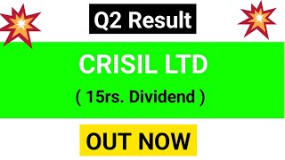 Crisil Ltd Q2 result 2025  Crisil share results  Crisil share news today ￼ crisil share dividend [upl. by Ahsauqal27]