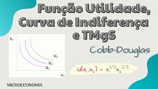 Função Utilidade Curva de Indiferença e TMgS  Preferências CobbDouglas [upl. by Eegnat]