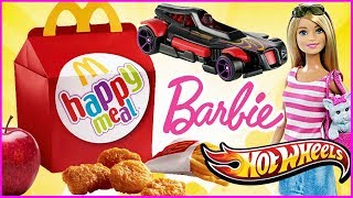 Barbie amp Hot Wheels 🚙 Happy Meal 🐬 McDonalds 🍎 zabawki 2019 [upl. by Yenot]