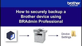 How to securely backup a Brother device using BRAdmin Professional [upl. by Sower]