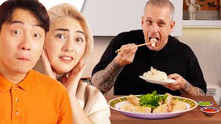 Uncle Roger Review Andy Cooks Chicken Rice ft Auntie Liz [upl. by Naashar]