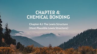 Matriculation Chemistry  Chapter 41 Most Plausible Lewis Structure [upl. by Ready653]